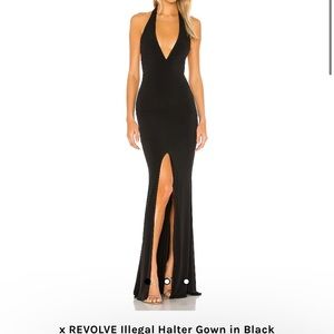 Black Nookie x revolve illegal halter dress